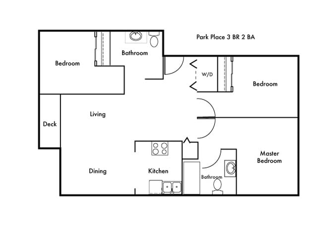 3BR/2BA - Park Place Apartments