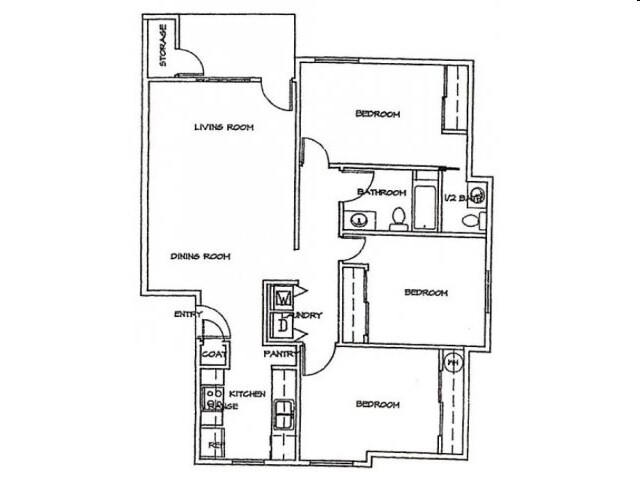 3BR/1.5BA - Summit Park Apartments