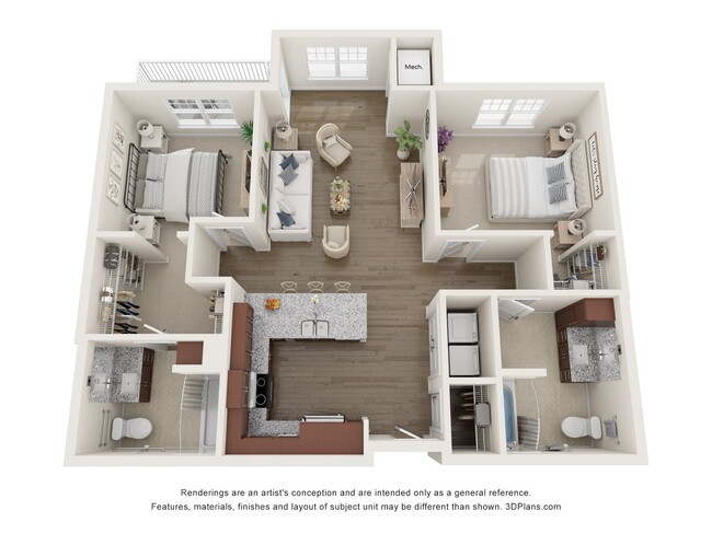 Floorplan - The Fern 55+ Apartments