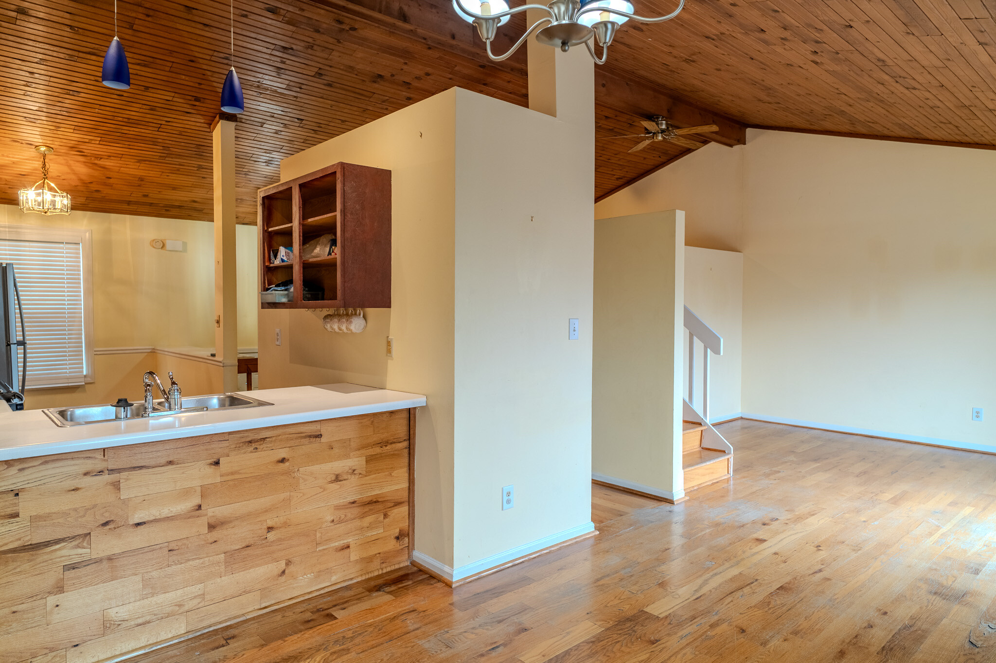 View from dining room of kitchen and living room - 3408 Springlake Dr