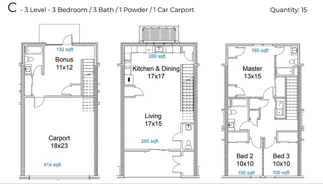 Three Bedroom Floorplan - Sofia’s Place