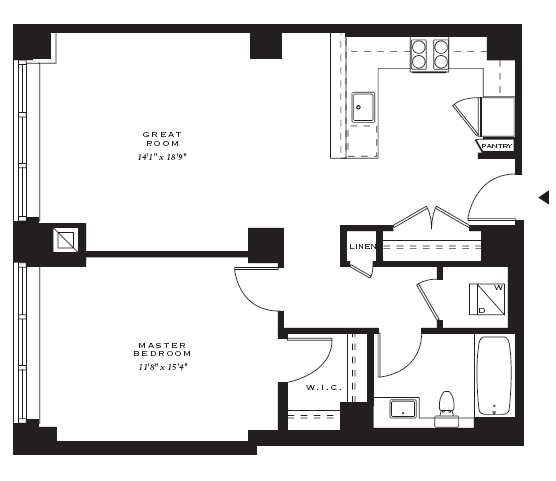 1BR/1BA - Aria the Condominium