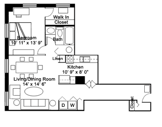 Floorplan - University Plaza Apartments