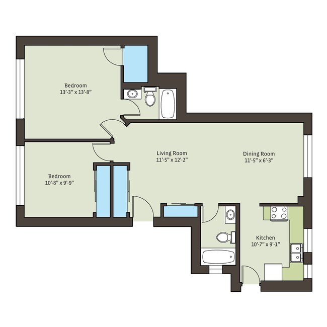 Floorplan - 5326-5336 S Greenwood Ave