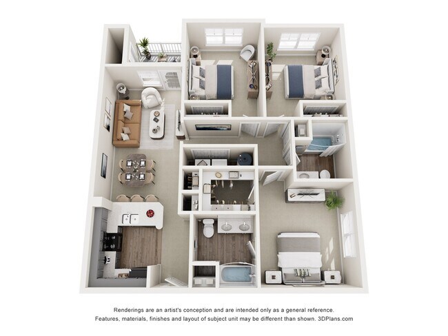 Congressional | 3 Bed 2 Bath | 1300 sq ft | Apartments in Winston-Salem - Stratford at Hillcrest