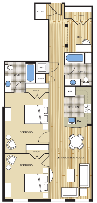 Floorplan - Clayborne Apartments