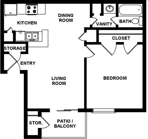 1BR/1BA - Shadow Bend Apartments