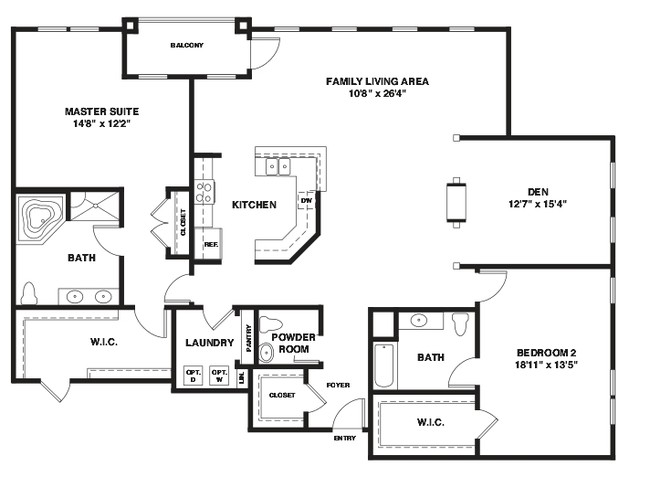 2BR/2.5BA - Presidential Place