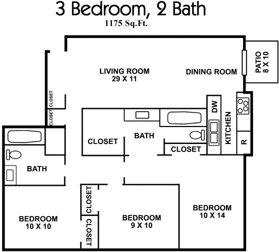 Floorplan - Willow Tree Apartments