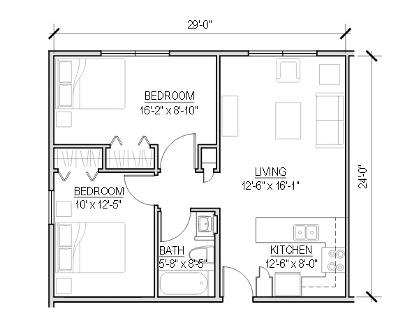 2BR/1BA - Heineberg Senior Housing
