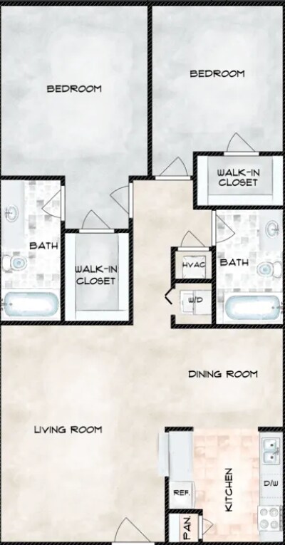 Floorplan - Colonial Woods Apts