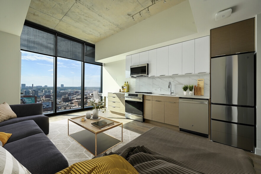 The living space of The Moten at Three Light Luxury Apartments - Three Light Luxury Apartments