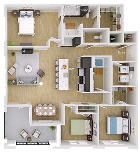 Floorplan - Foster on the Park Apartments
