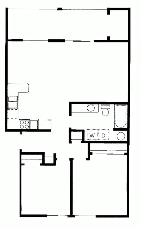 2BR/1BA - Barrington Place