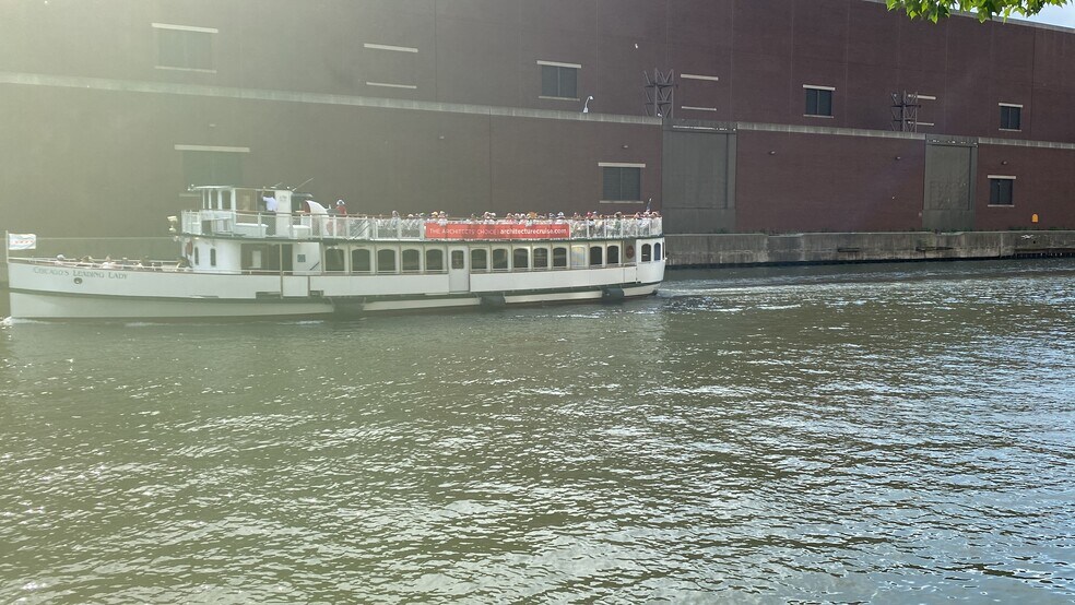 Chicago River boat right from the property - 700 N Larrabee St