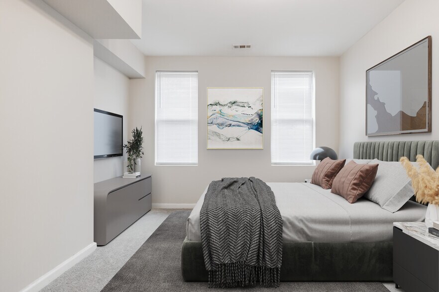 Virtually Staged - Bedroom 1 - 1235 N Bond St