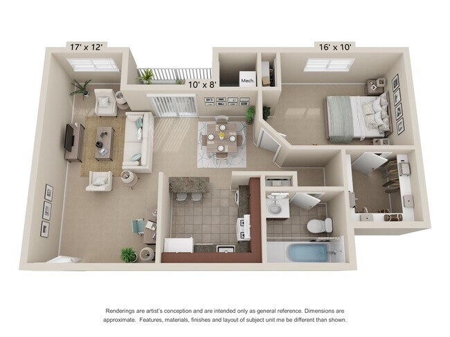 1 bedroom, 1 bath 737 sqft - Harbour Manor