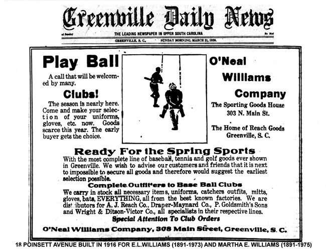Original Owners Company Ad - 18 Poinsett Ave