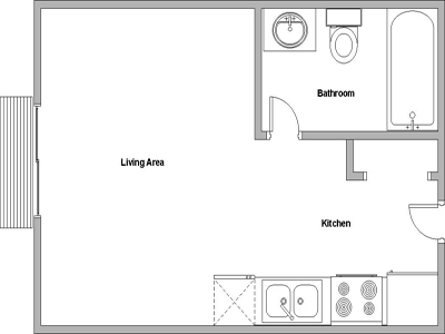 Studio - Parkside Apartments