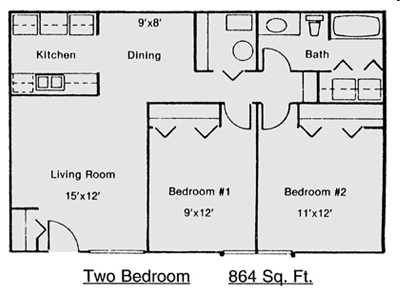 2BR/1BA - Quail Run