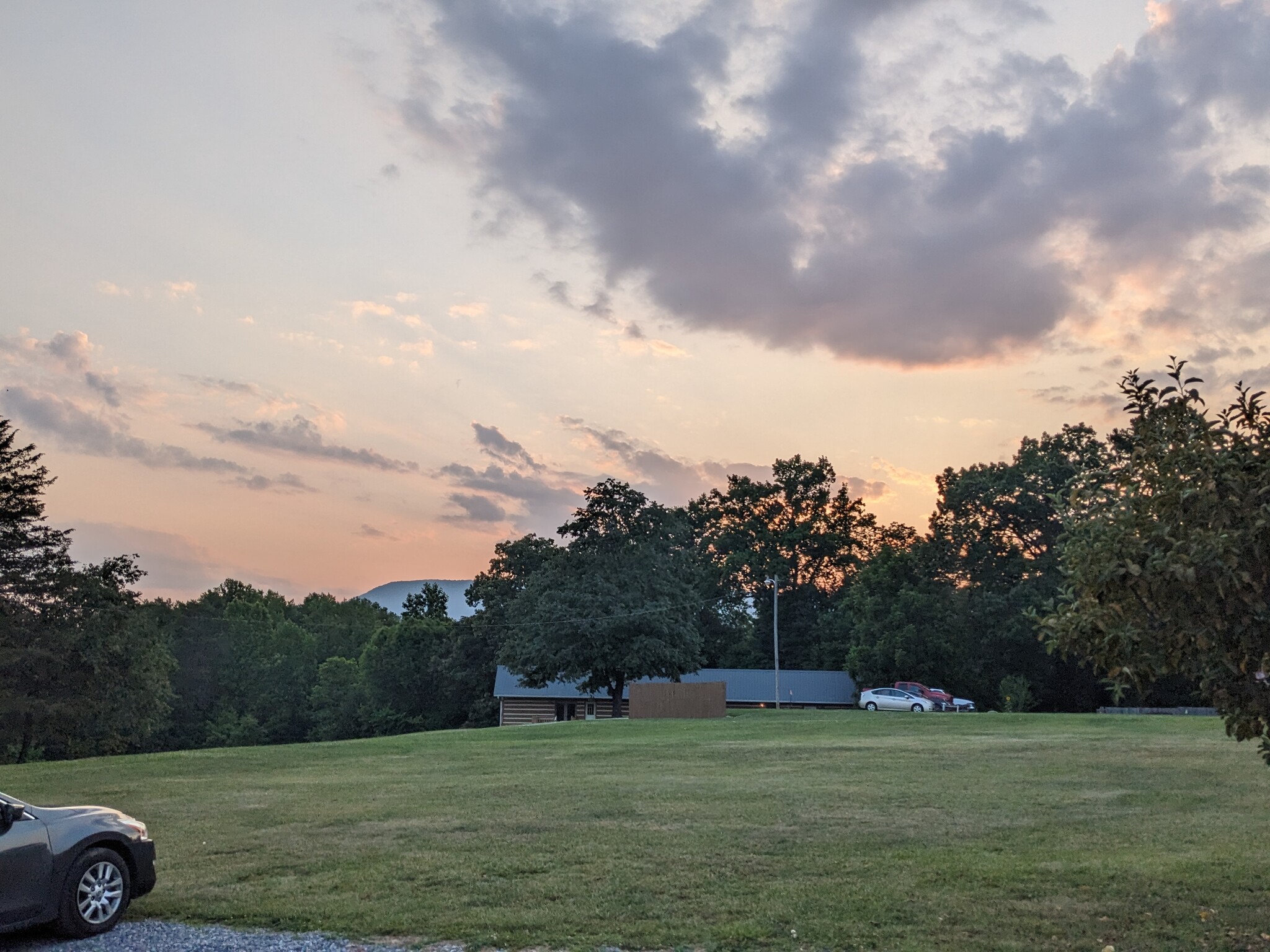 Sunset over front yard - 2482 Elk Way