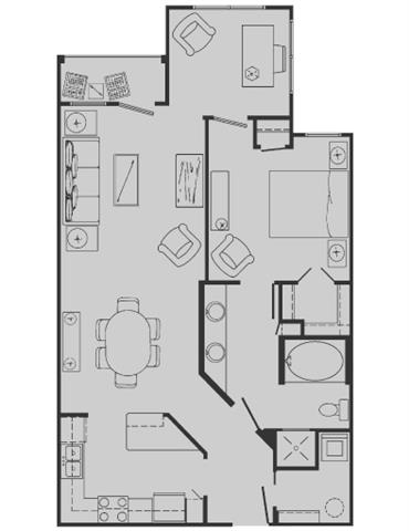 Floorplan - Tuscany Court Apartments