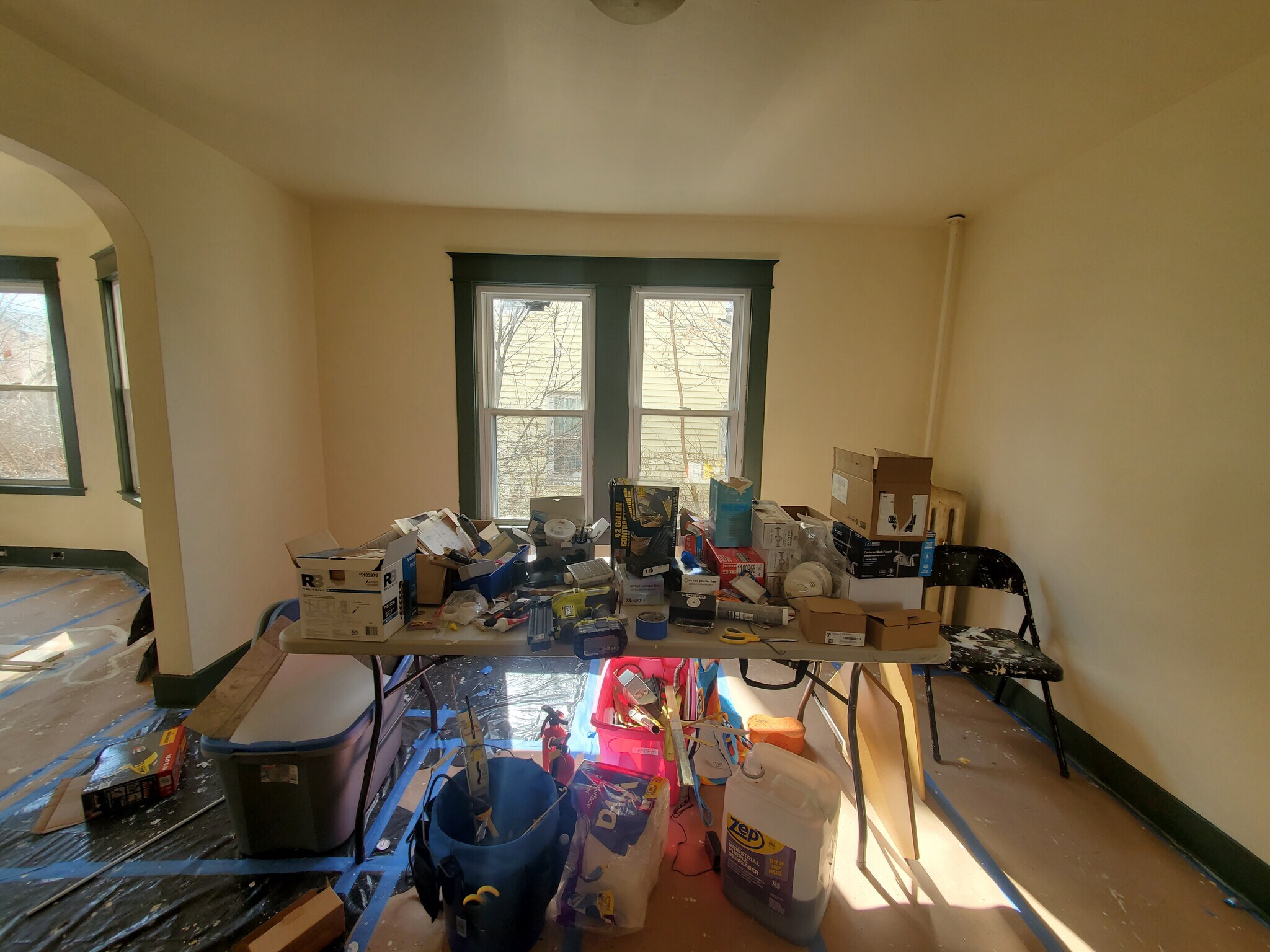 dining room with (work) table: lots of room! - 321 Odell Ave