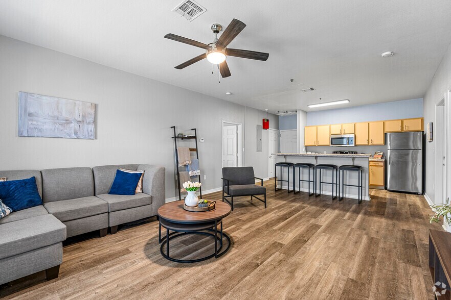 Kitchen and Living Room - The Quad