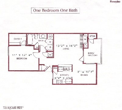 1BR/1BA - Woodcreek Apartments