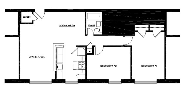 2BR/1BA Southern View - City View Apartments