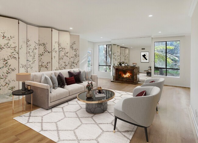 Beautiful Living Room with Fireplace - 1220 Roxbury Dr