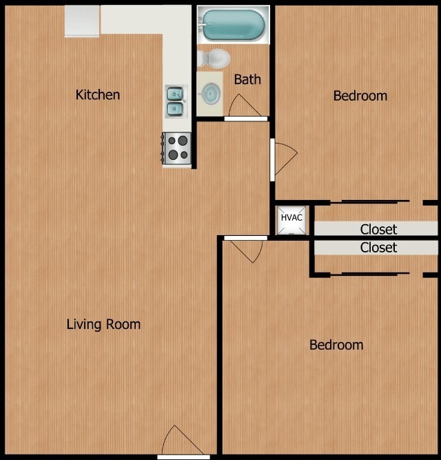 2 Bedroom - Uptown 68