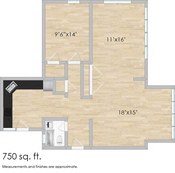 Floorplan - 302-312 Washington Blvd. and 337-345 S. Cu...