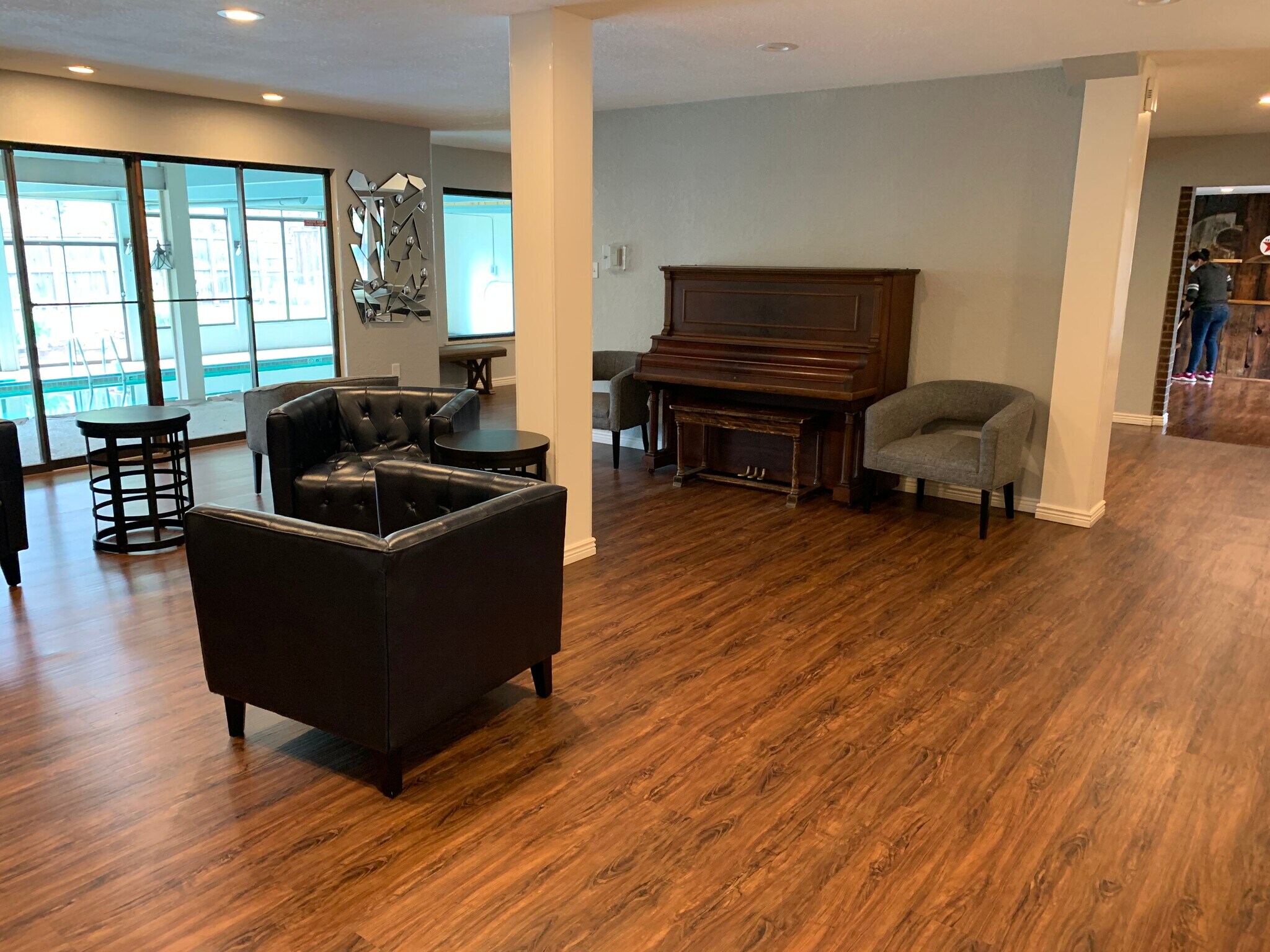 Community Area off pool with Piano, and big screen TV - 2227 Canyon Blvd