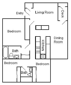 3BR/2BA - Sagecrest Apartments