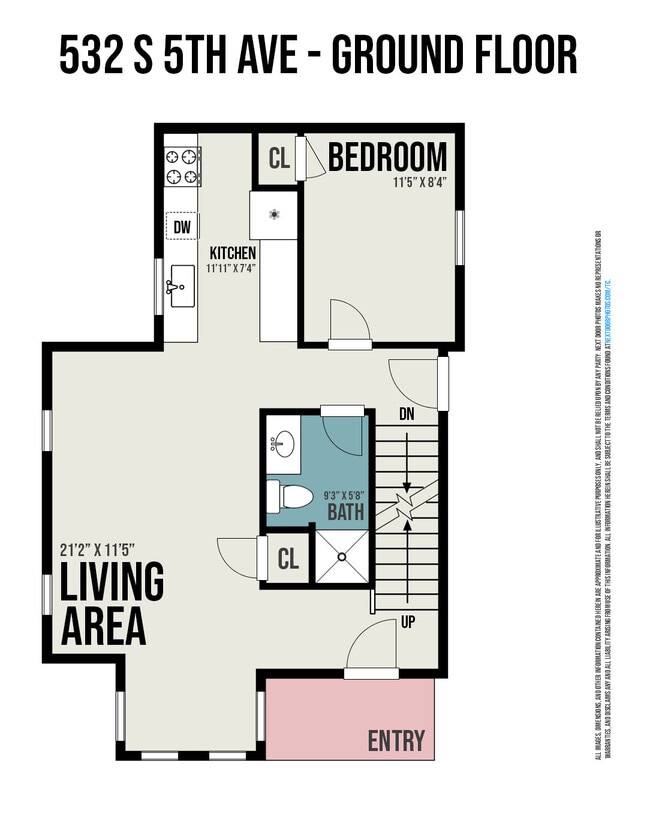 Floorplan - 532 S 5th Ave