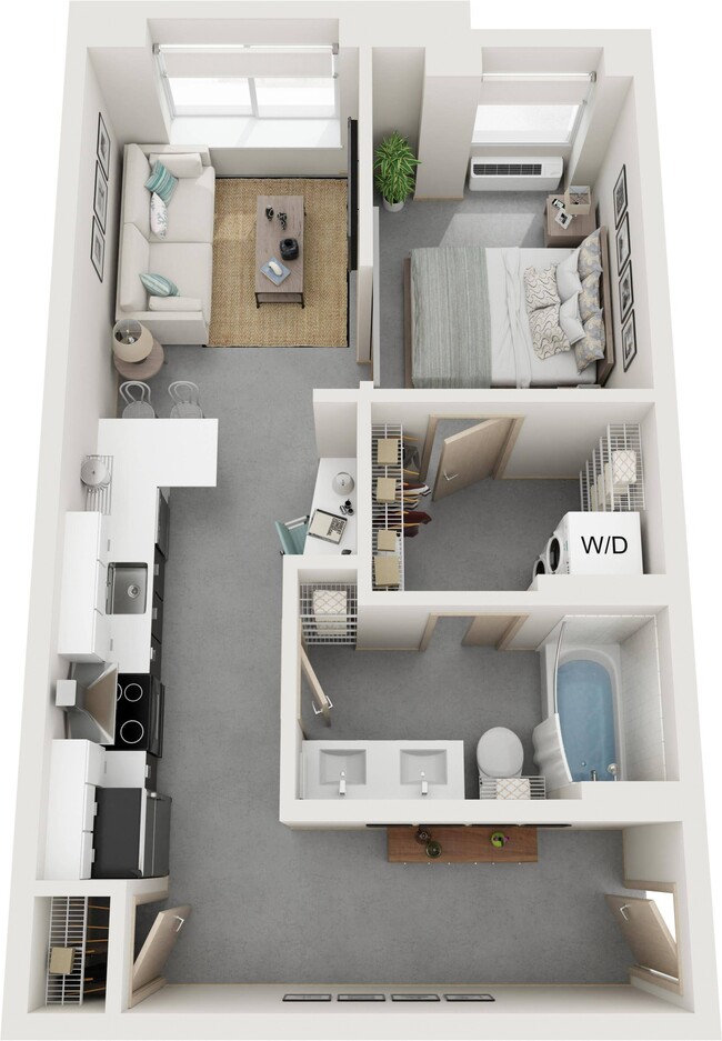 Floor Plan Y - Ox-Op Apartments