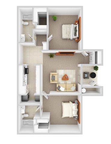 2 Bedroom 2 Bath - Madison at Green Valley