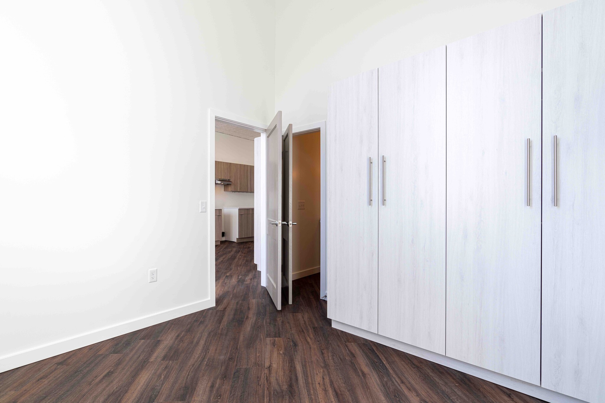 The bedroom has 6-ft of wardrobe space. - 818 12th St