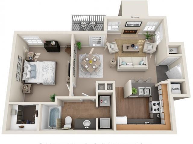 Floorplan - Villas at Countryside Apartment Homes