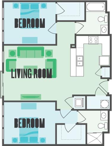 Floorplan - Monmouth Row Apartments