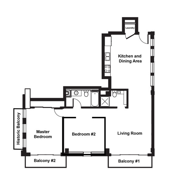 Layout of the unit - 416 S Spring St