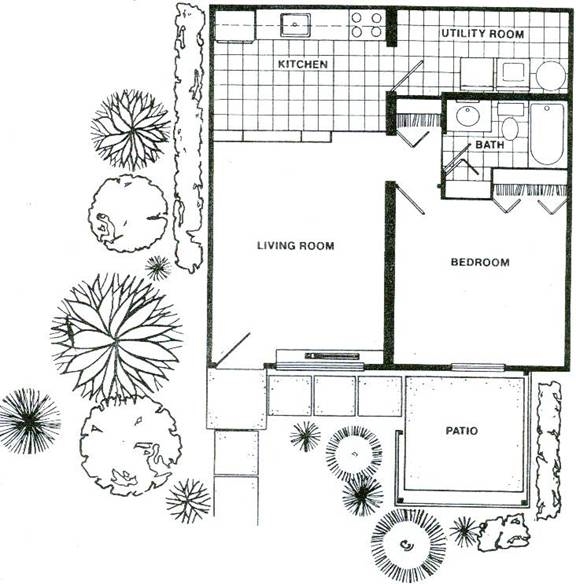 1BR/1BA - Parkville Apartments