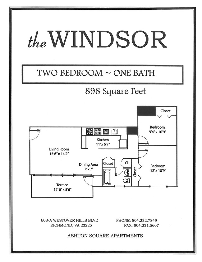 Floorplan - Ashton Square Apartments