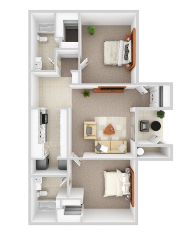 2 Bedroom 2 Bath - Madison at Green Valley
