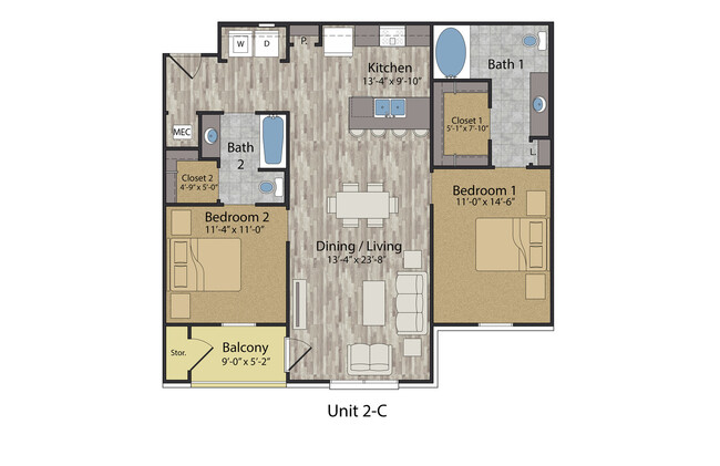 Floorplan - Uptown Flats