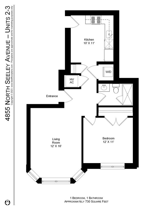 Floorplan - 2015-19 W. Ainslie / 4855-57 N. Seeley