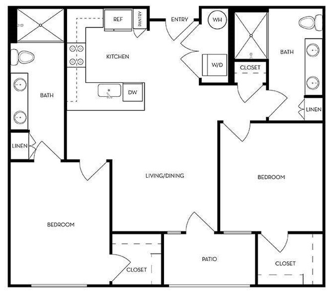 Lewis | 2 Bed/2 Bath | 967 SF - The Logan at Osborn