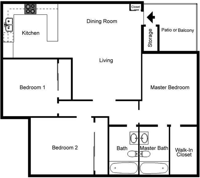 Floorplan - Don Miguel Apartments
