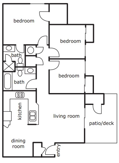 3BR/2BA - Boulder Creek Apartments